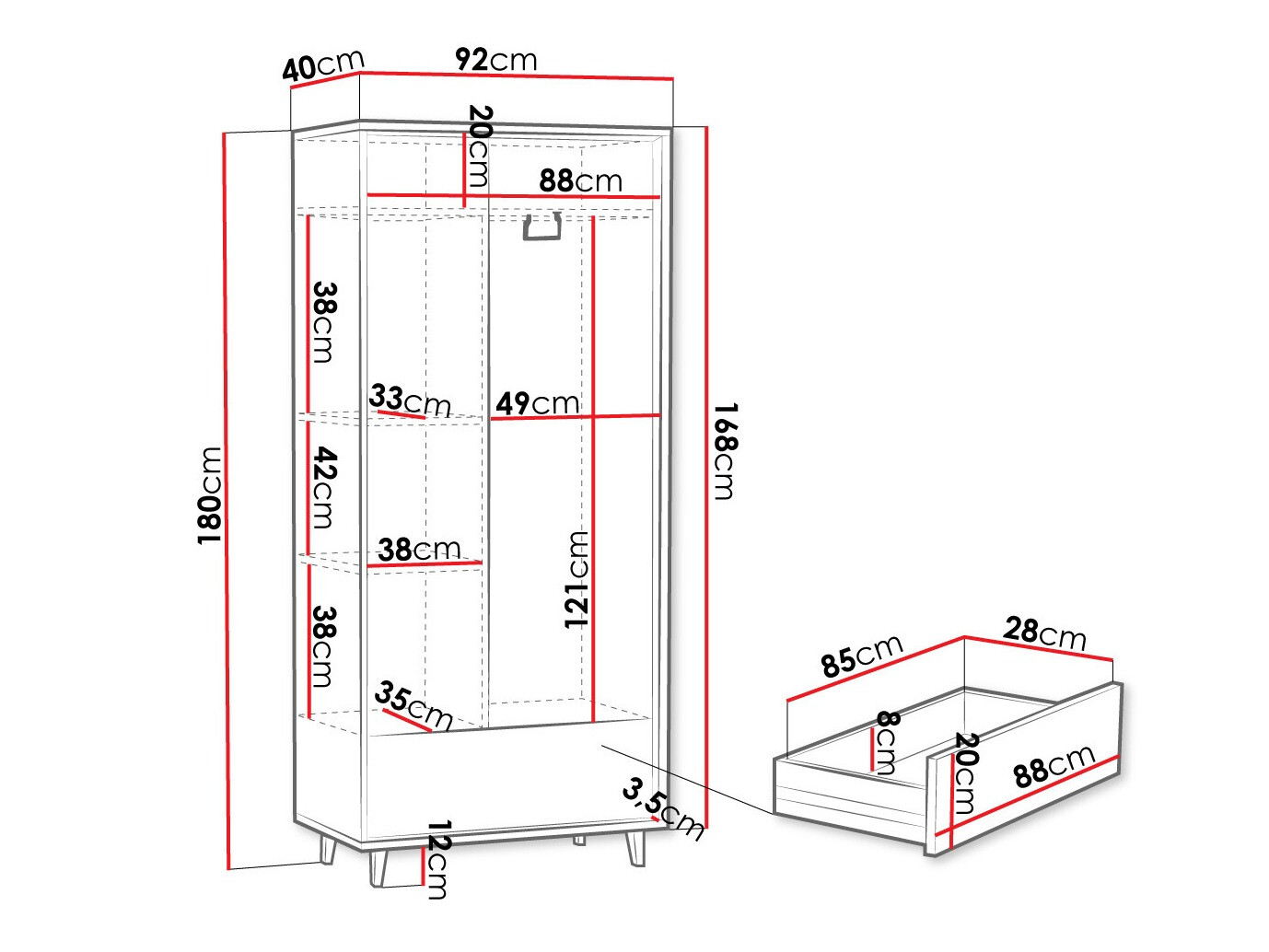 Garderobna omara Comfivo Romtori