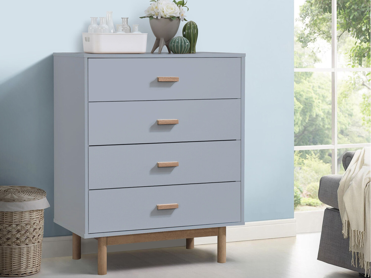 Komoda Nolcalu 103 (Siva + Hrast)