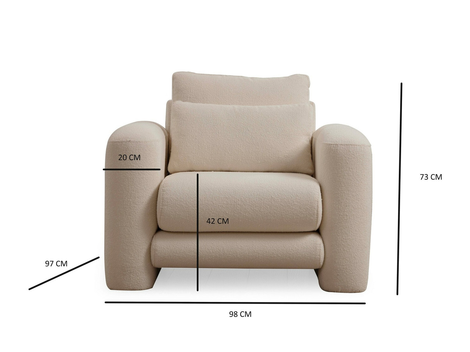 Fotelj Altadena 332 (Krema)