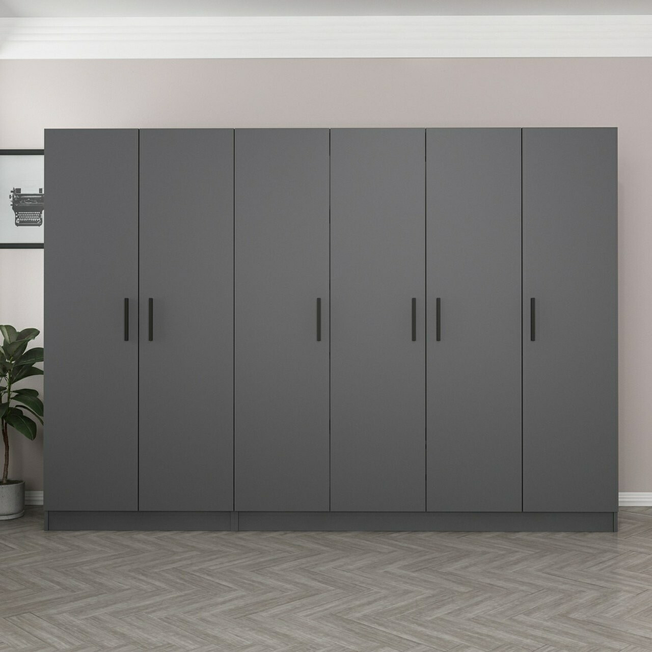 Garderobna omara Kailua L161 (Antracit)