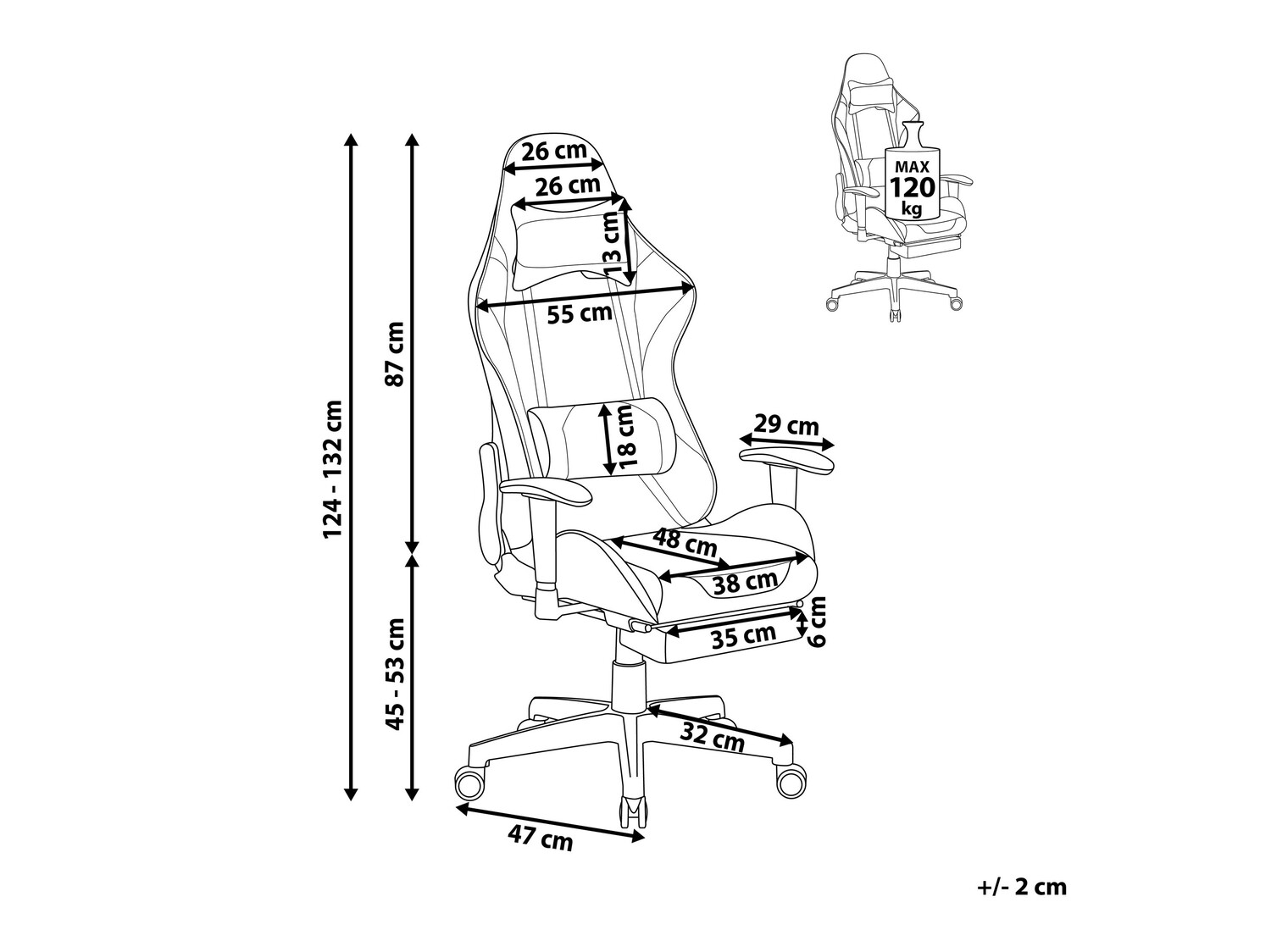 Gaming stol Berwyn 183 (Črna + Rumena)