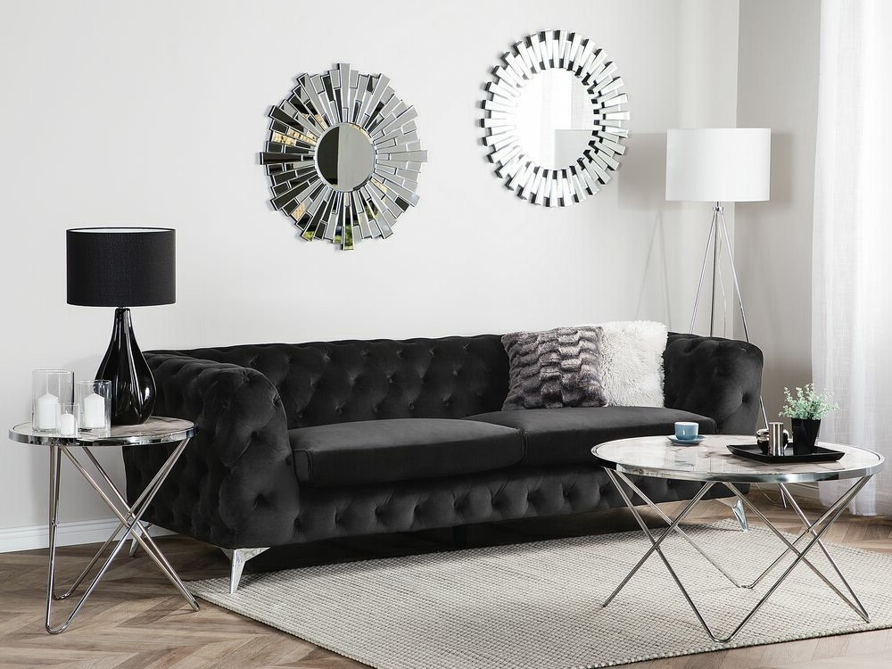 Kavč chesterfield Berwyn 185 (Črna)