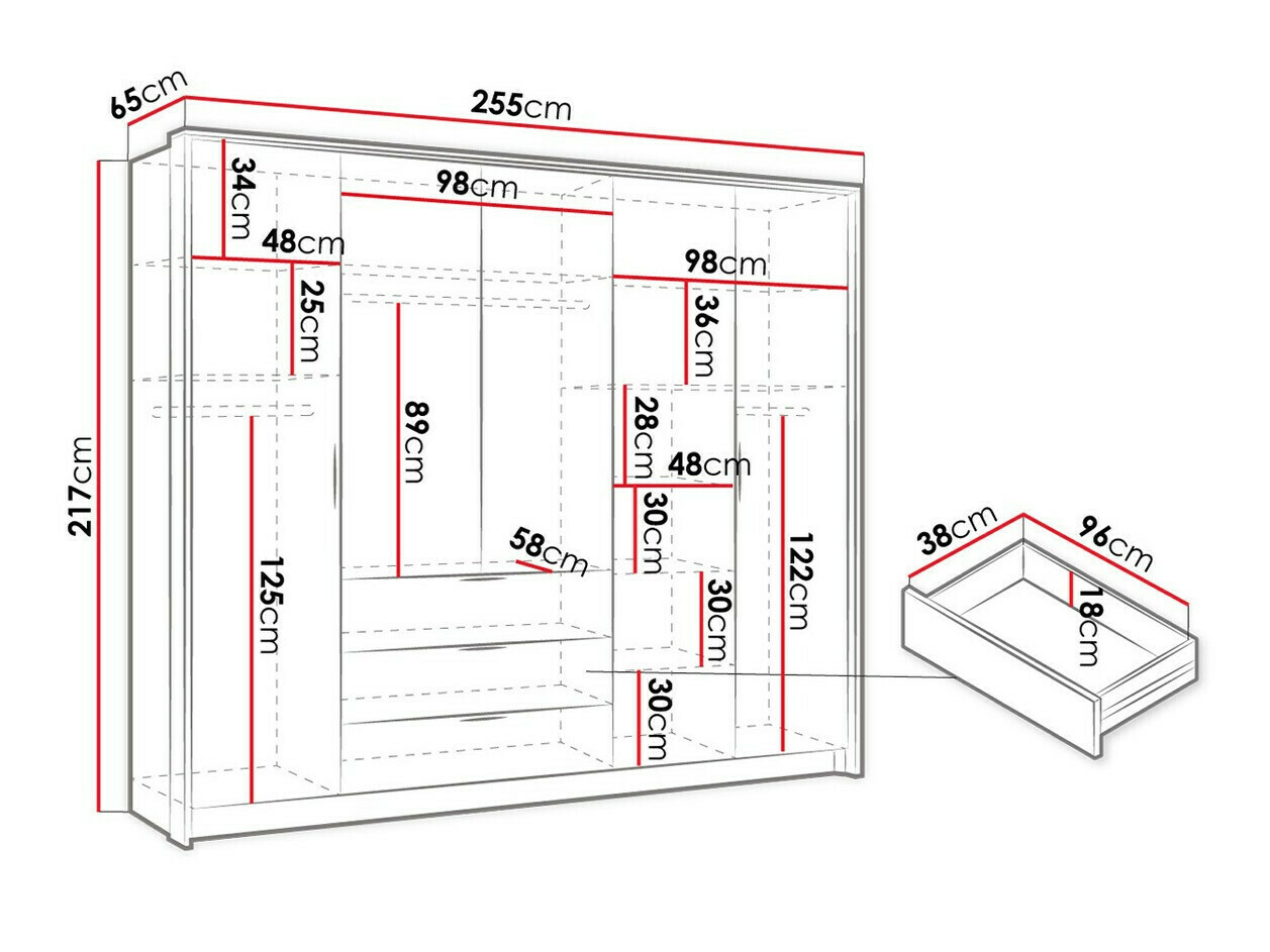 Garderobna omara Honolulu 271