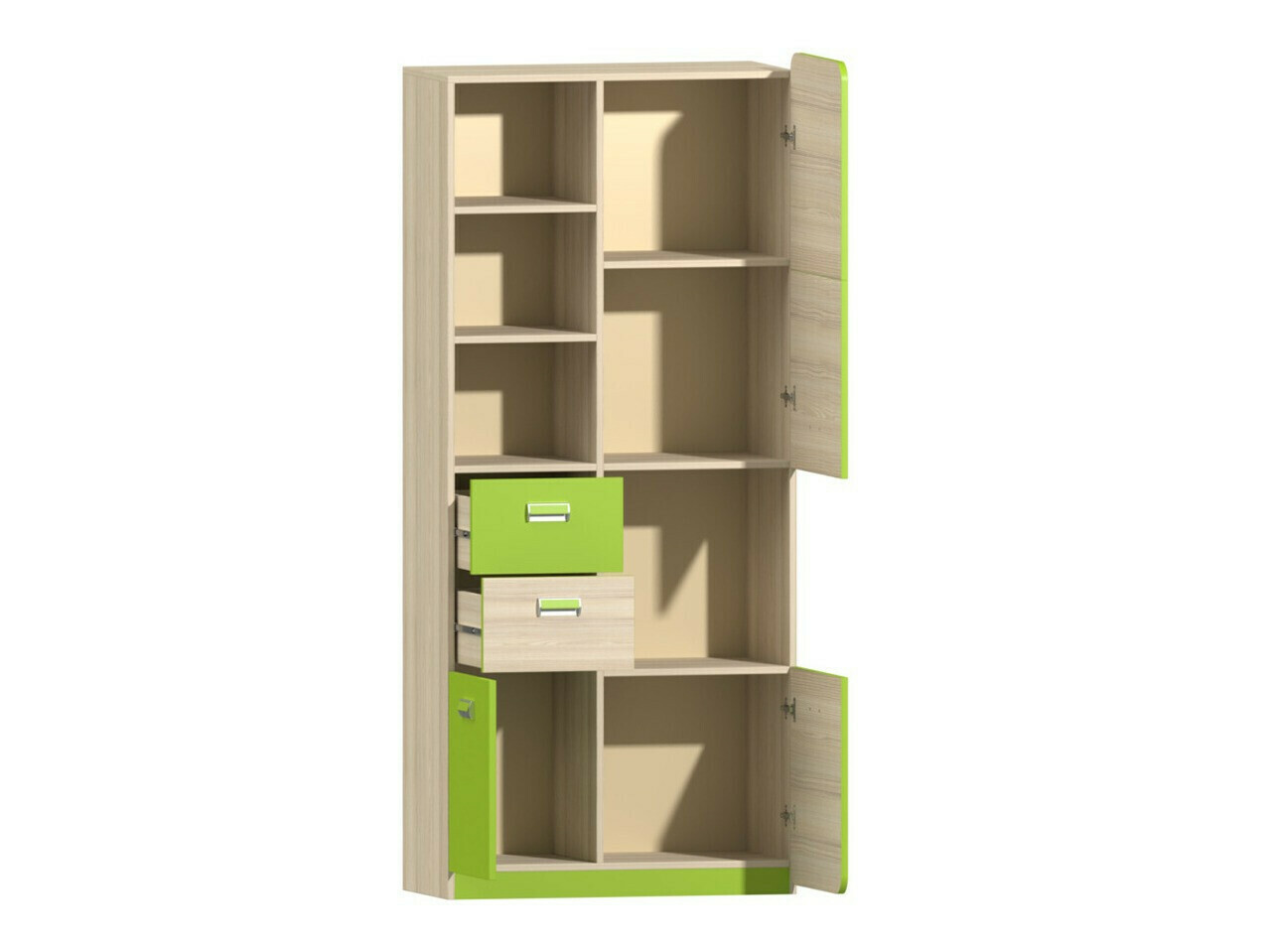 Komplet pohištva za otroško sobo Ophmora 120 (Jesen + Zelena)
