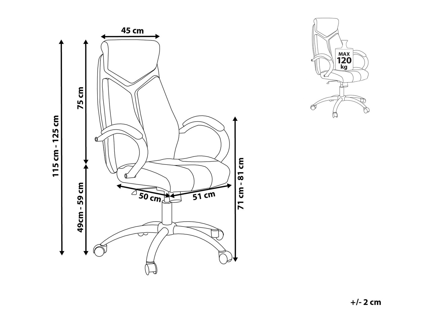Pisarniški stol Berwyn 201 (Bež)
