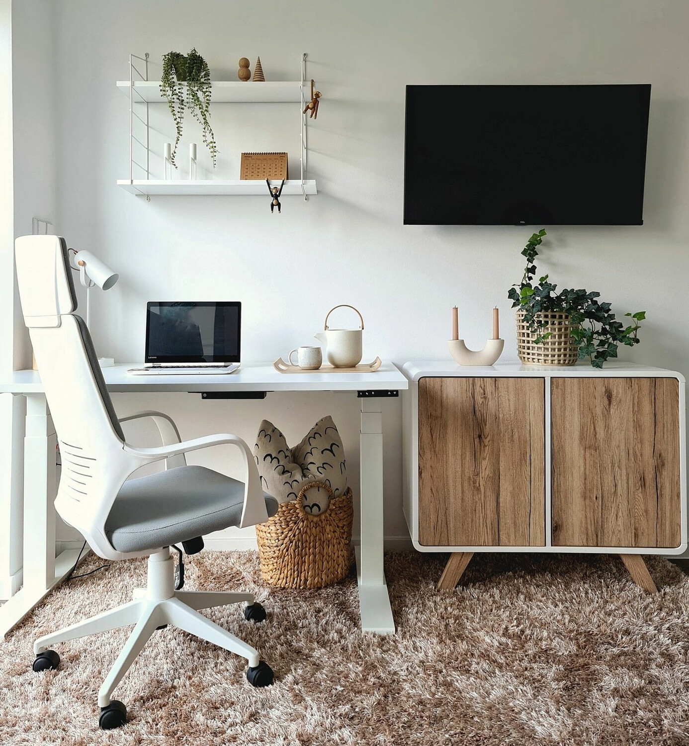 Pisarniški stol Berwyn 208 (Bela + Siva)