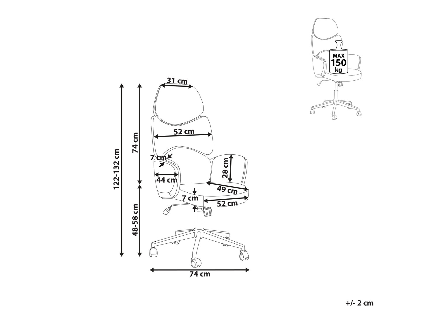Pisarniški stol Berwyn 218