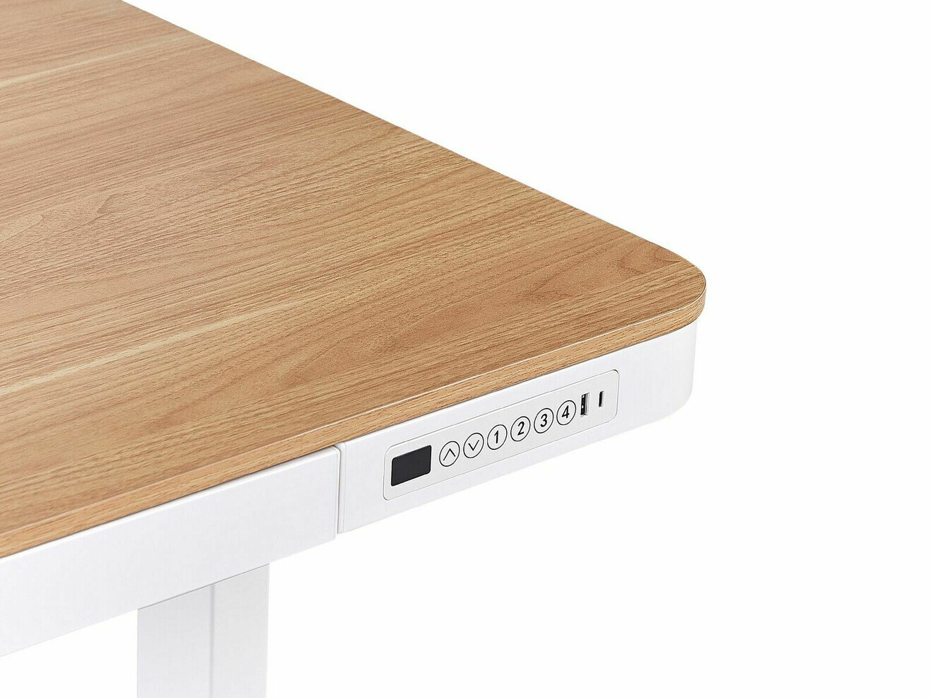 Dvižna pisalna miza Berwyn 224 (Bela + Svetel les)