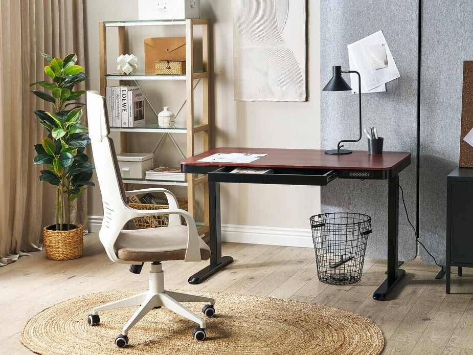 Dvižna pisalna miza Berwyn 224 (Črna + Temen les)