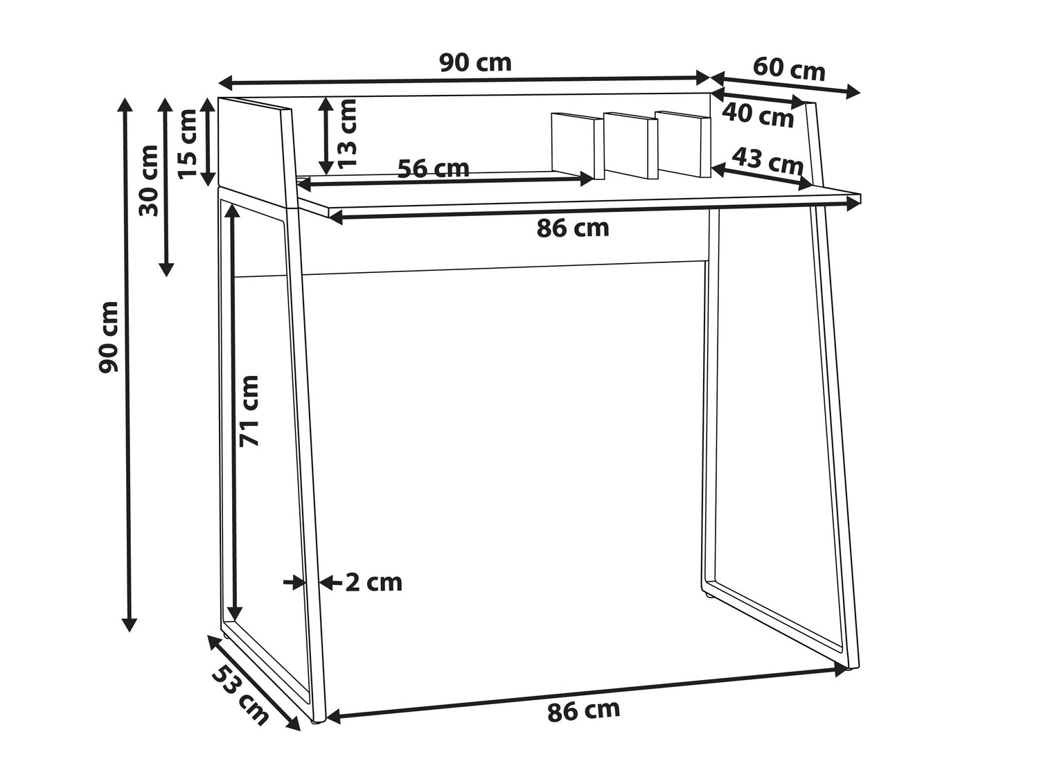 Pisalna miza Berwyn 240