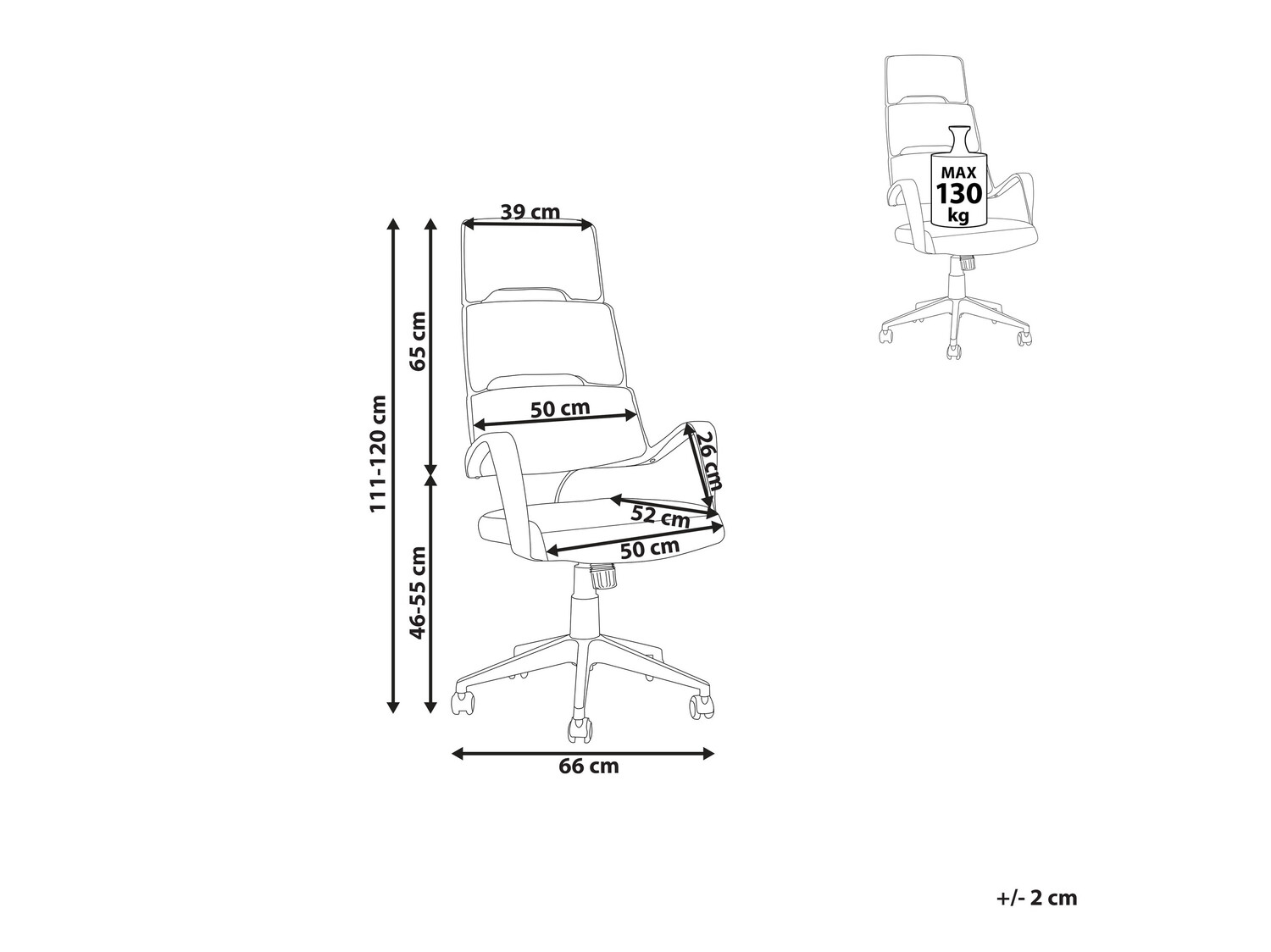 Pisarniški stol Berwyn 221 (Bela + Siva)