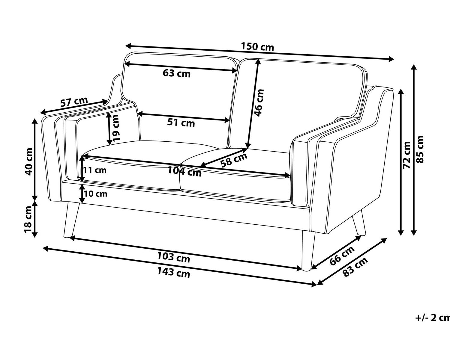 Kavč Berwyn 254 (Zelena)