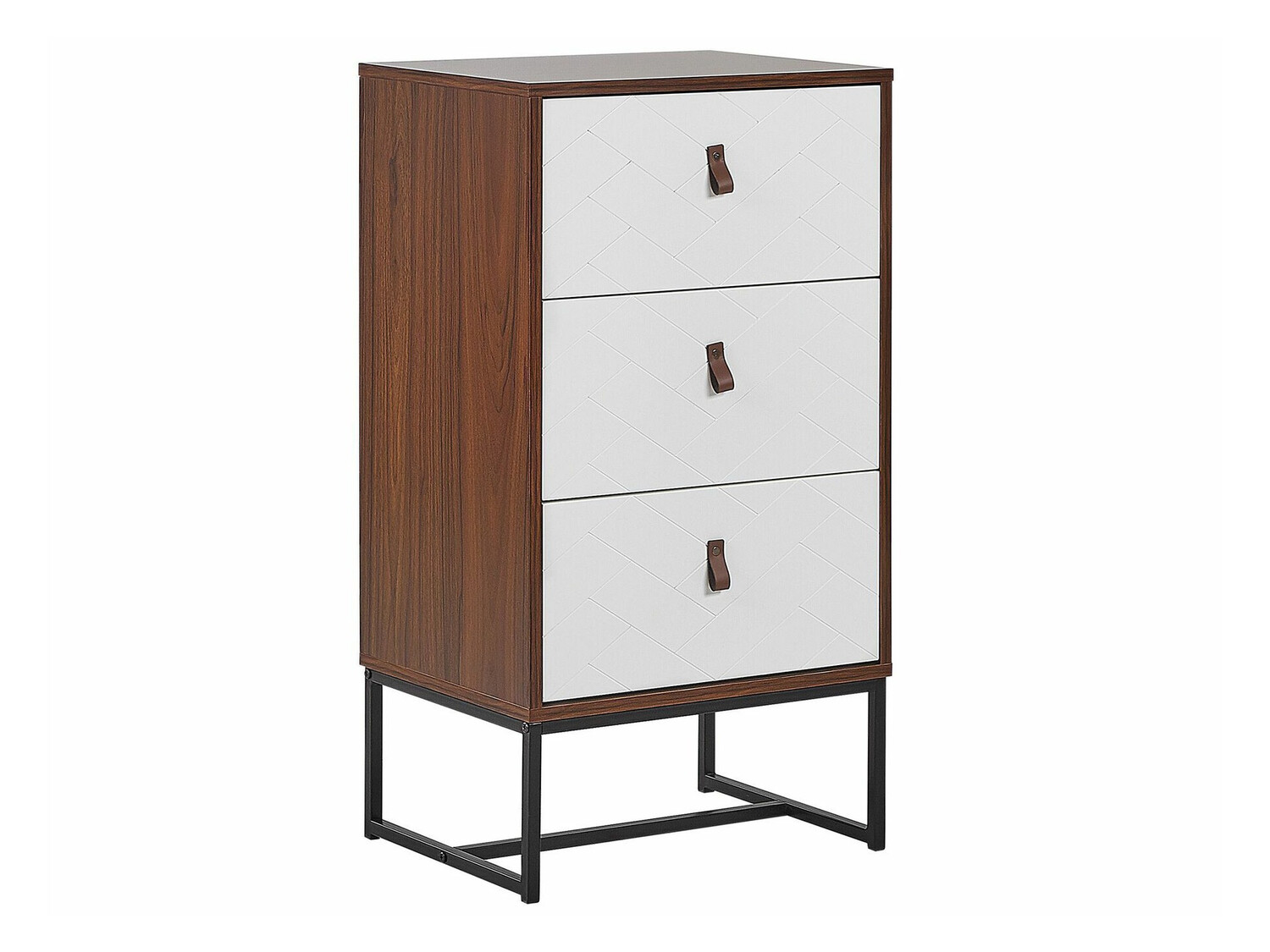 Komoda Fiotivu 103 (Bela + Črna + Temen les)