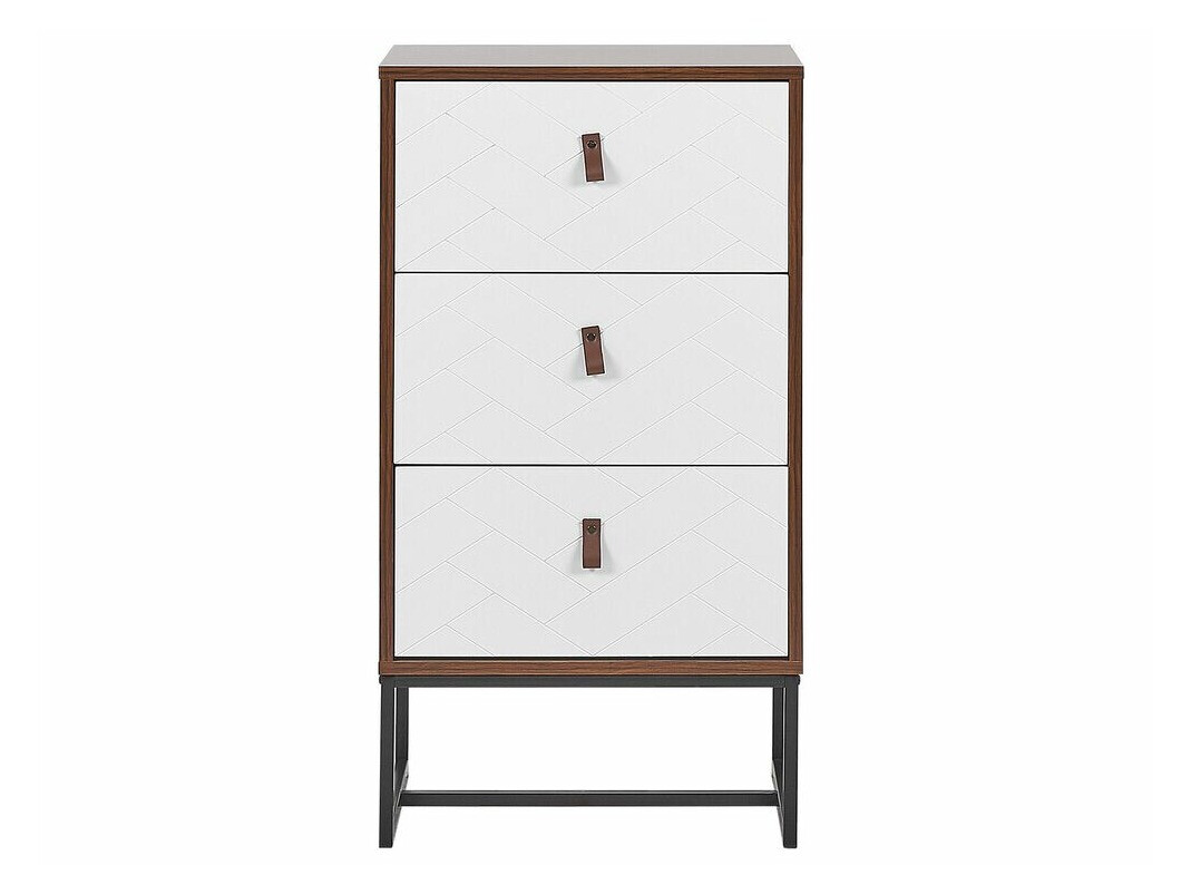 Komoda Fiotivu 103 (Bela + Črna + Temen les)