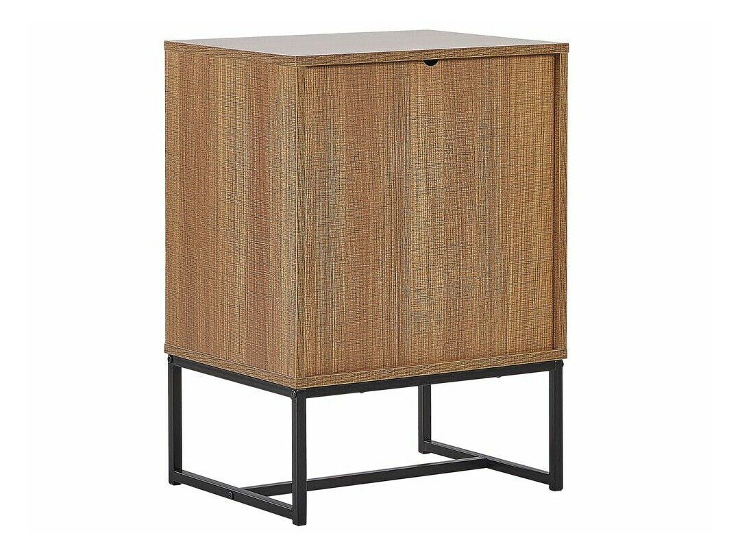 Nočna omarica Fiotivu 104 (Bela + Črna + Svetel les)