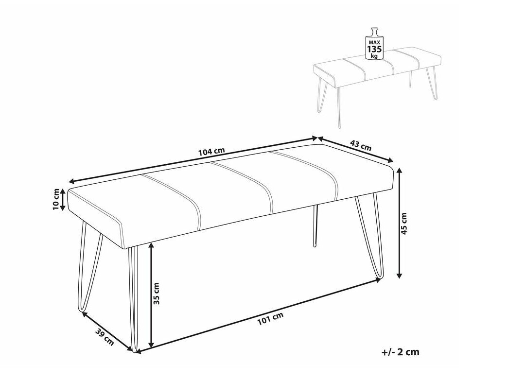 Klop z oblazinjenjem Berwyn 291 (Bež)