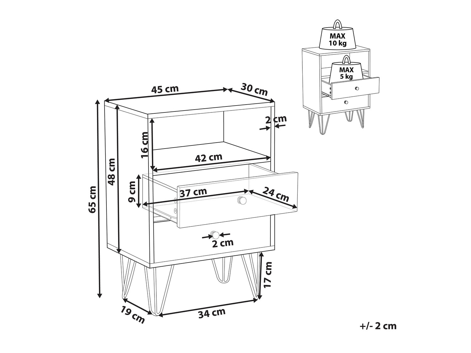 Nočna omarica Berwyn 277