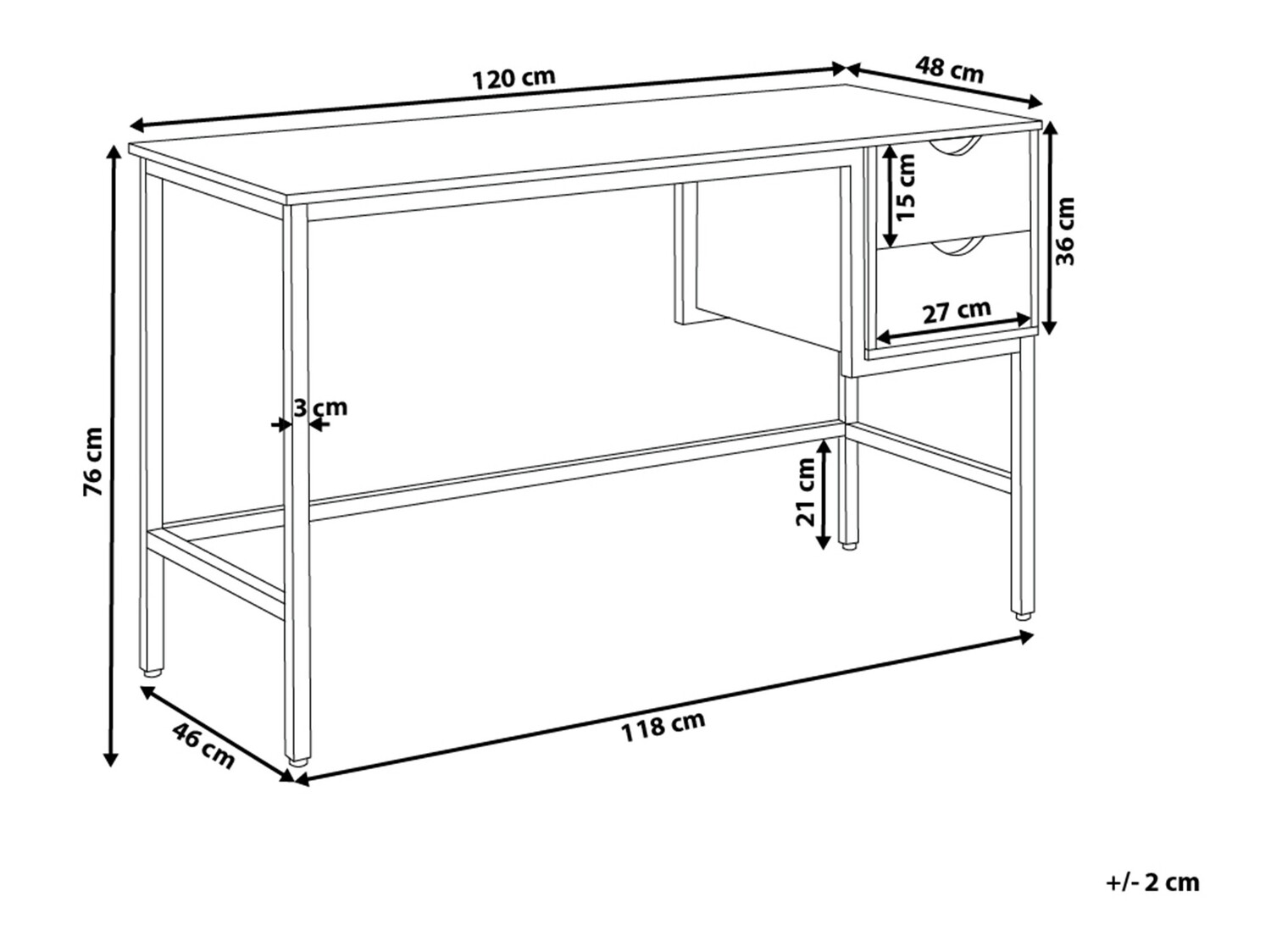 Pisalna miza Berwyn 286
