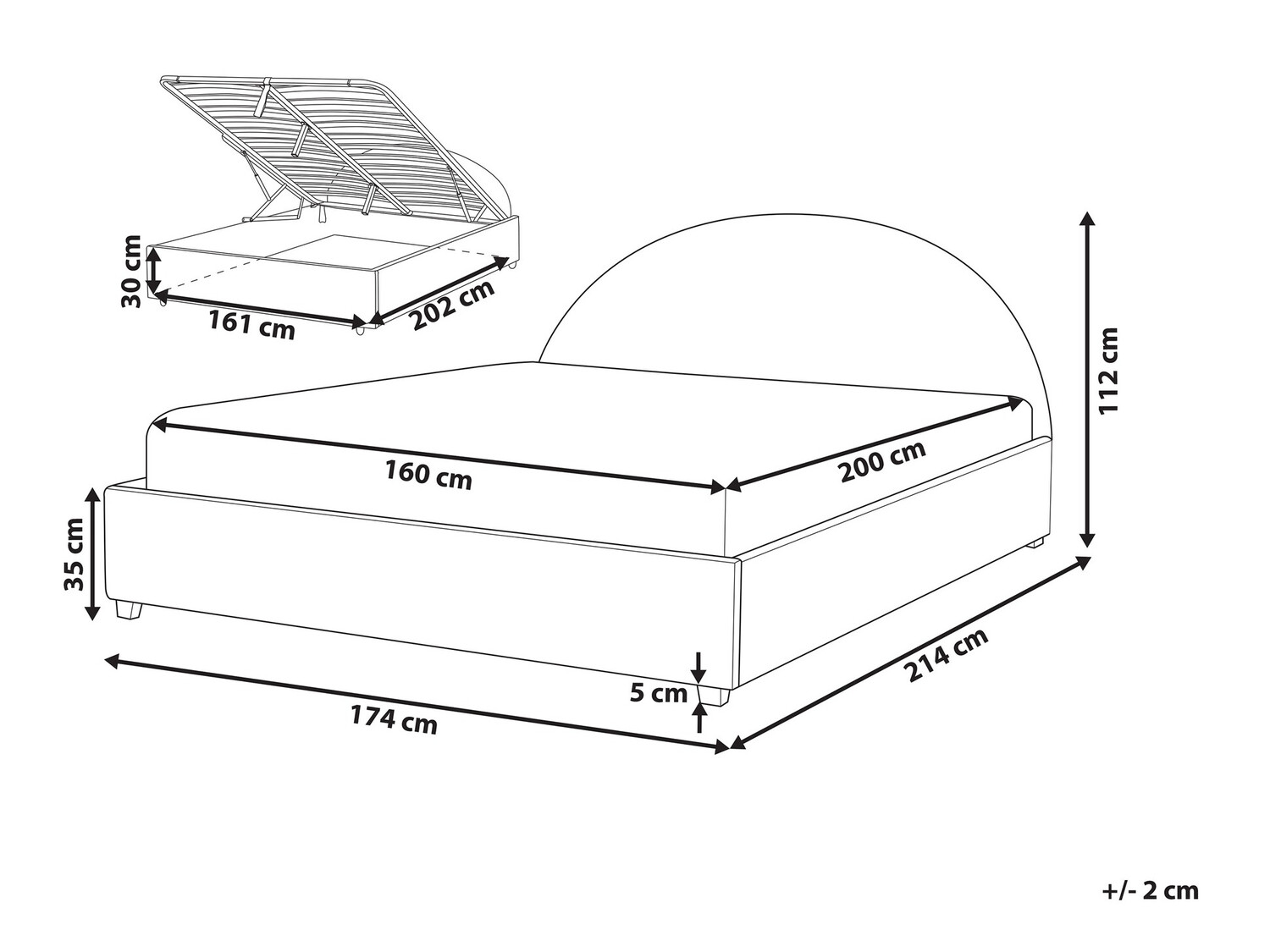 Postelja Berwyn 282 (Bež)