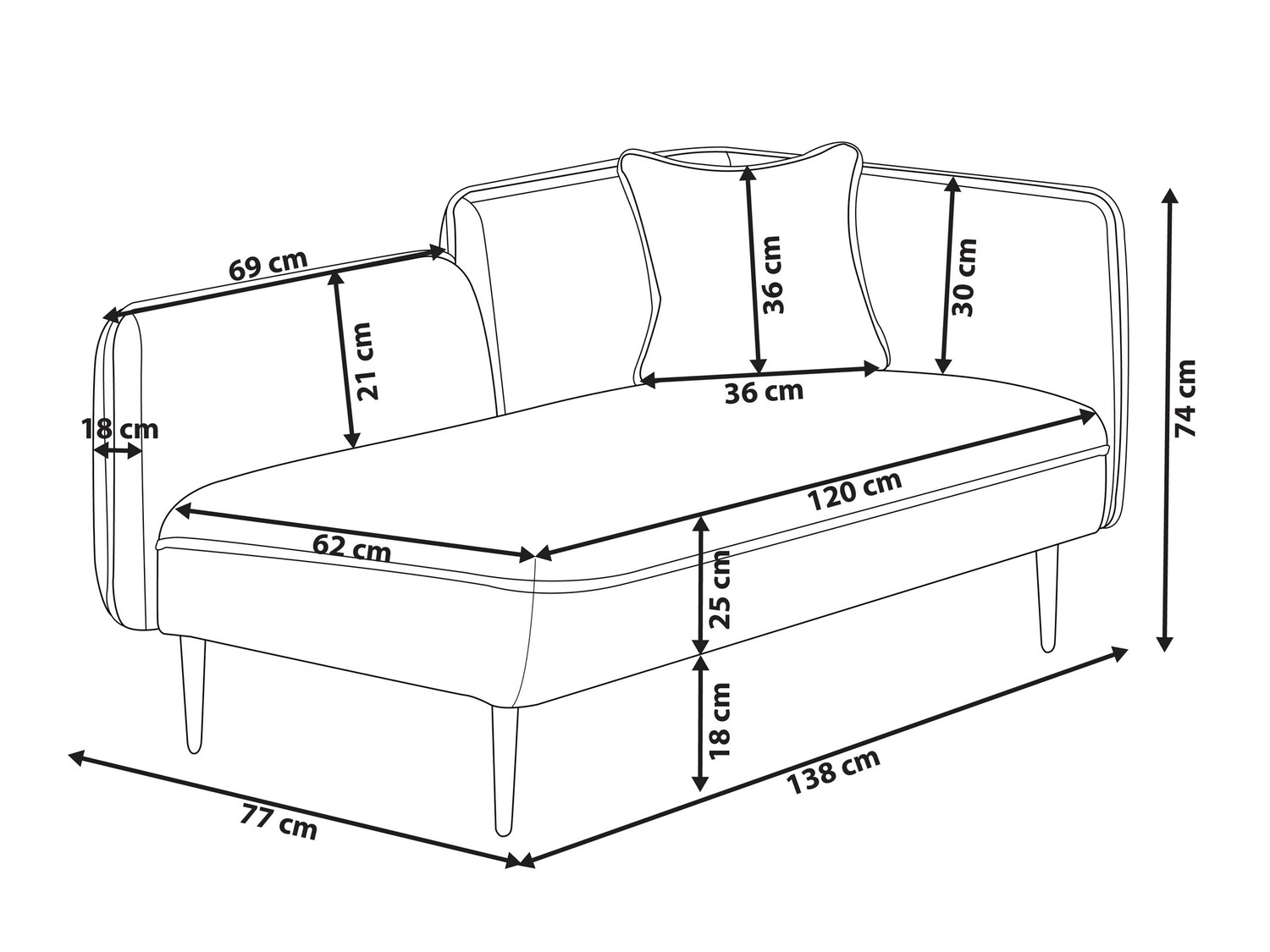 Počivalnik Berwyn 311 (Temno zelena)