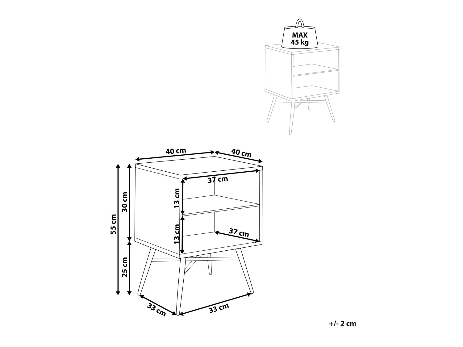 Nočna omarica Berwyn 332