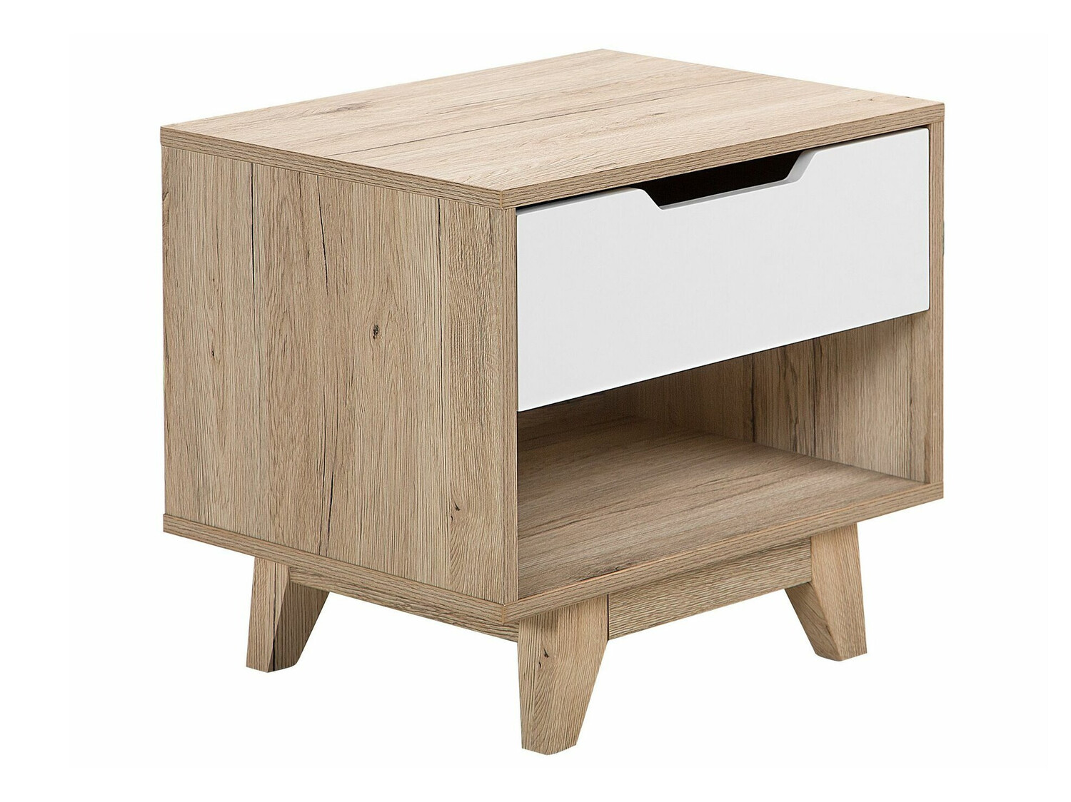 Nočna omarica Berwyn 351 (Bela + Svetel les)