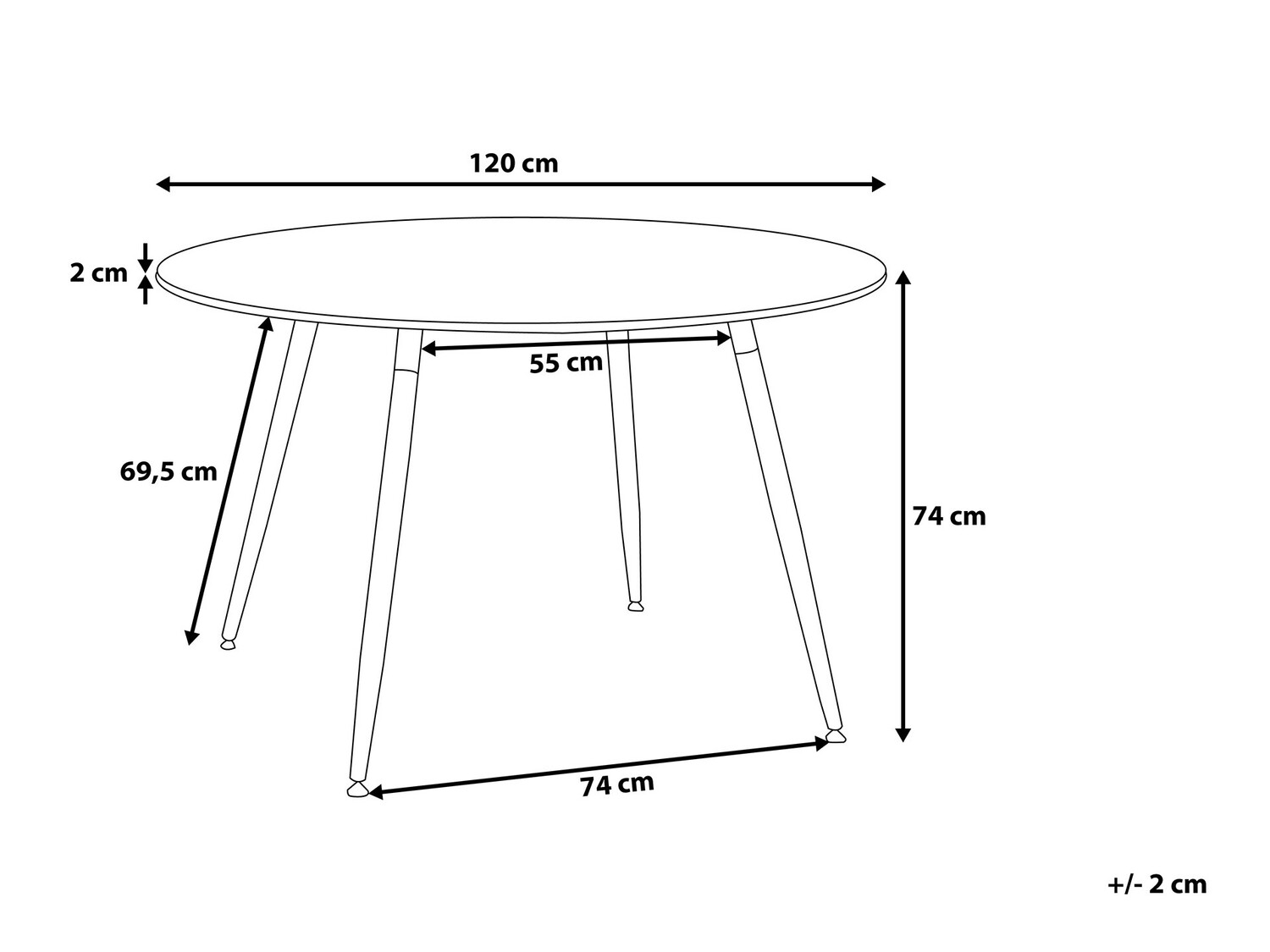 Miza Berwyn 393 (Črna + Svetel les)