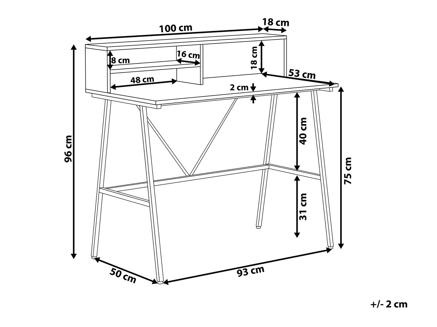 Pisalna miza Berwyn 381