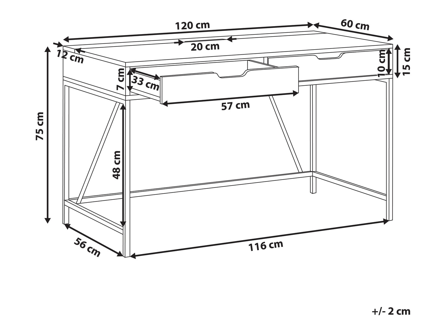 Pisalna miza Berwyn 385