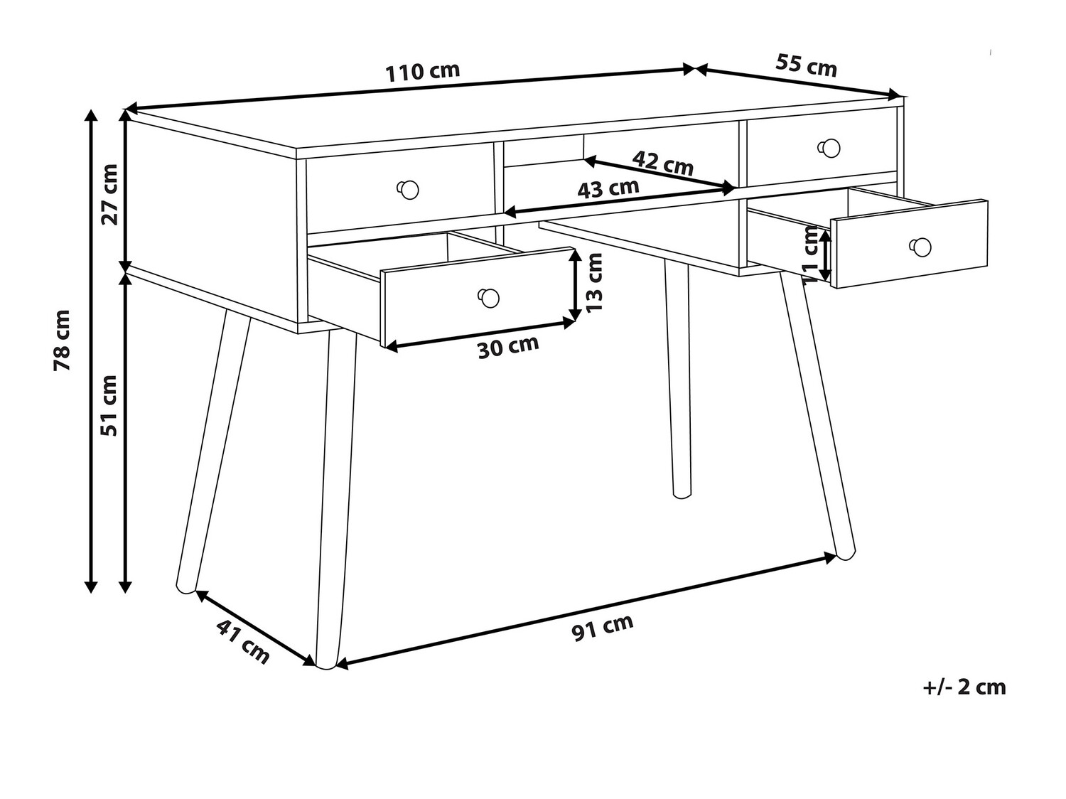 Pisalna miza Berwyn 408