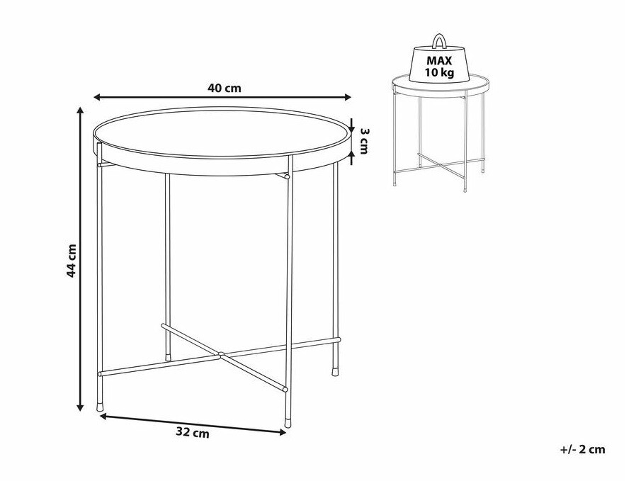 Stranska mizica Berwyn 400 (Zlata)
