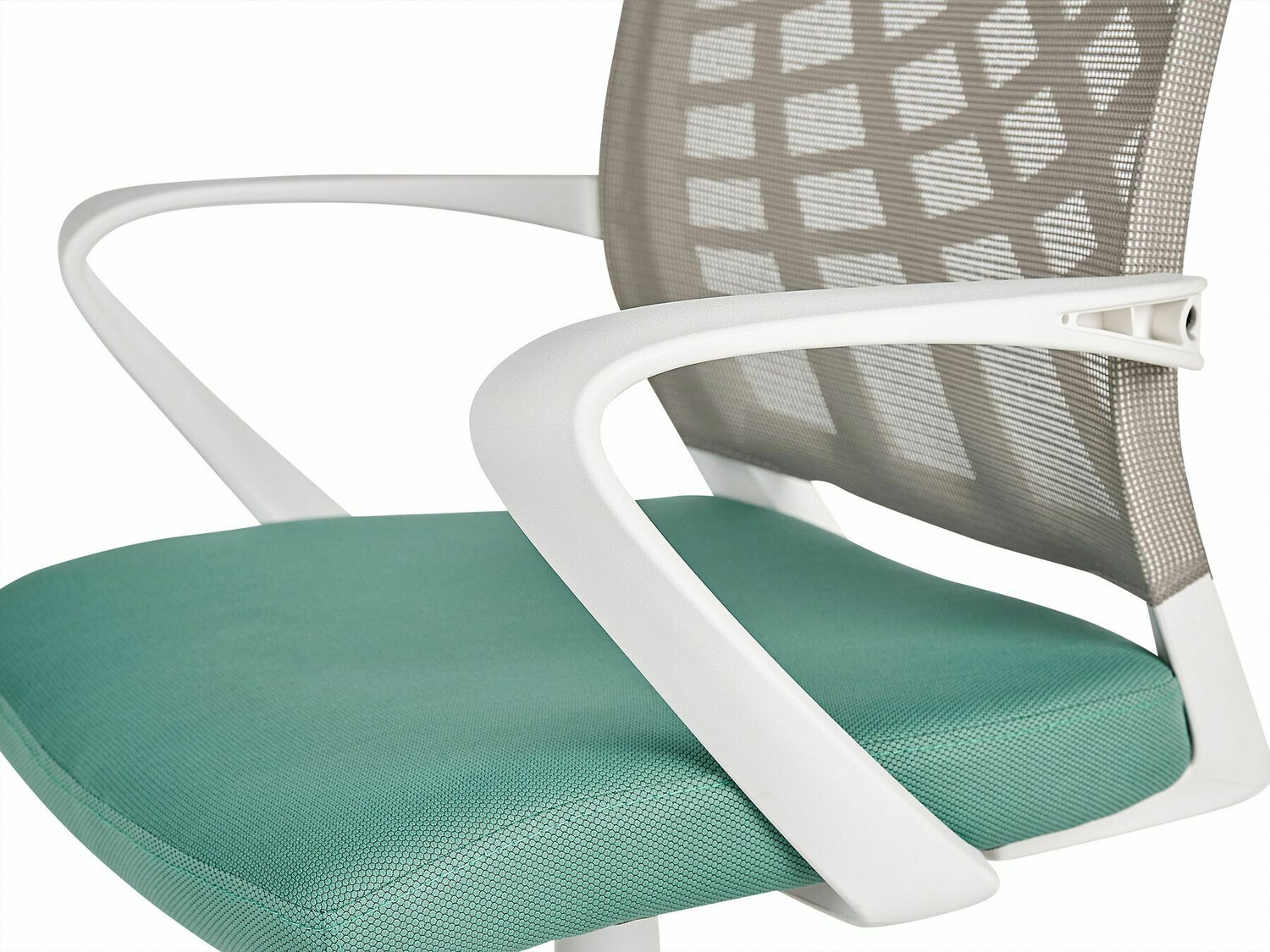 Pisarniški stol Berwyn 431 (Bela + Siva + Turkizna)