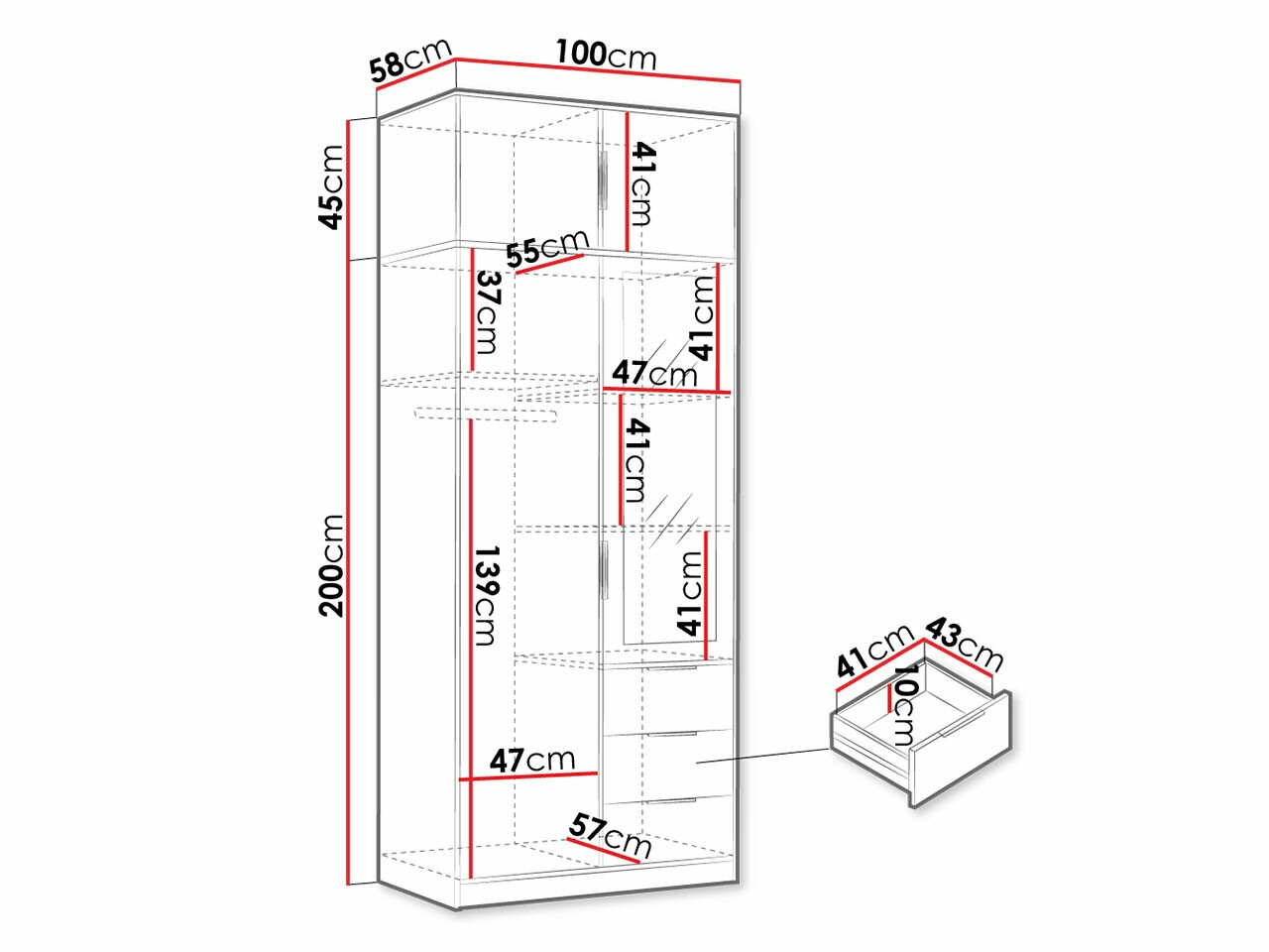 Garderobna omara Ophdome 106