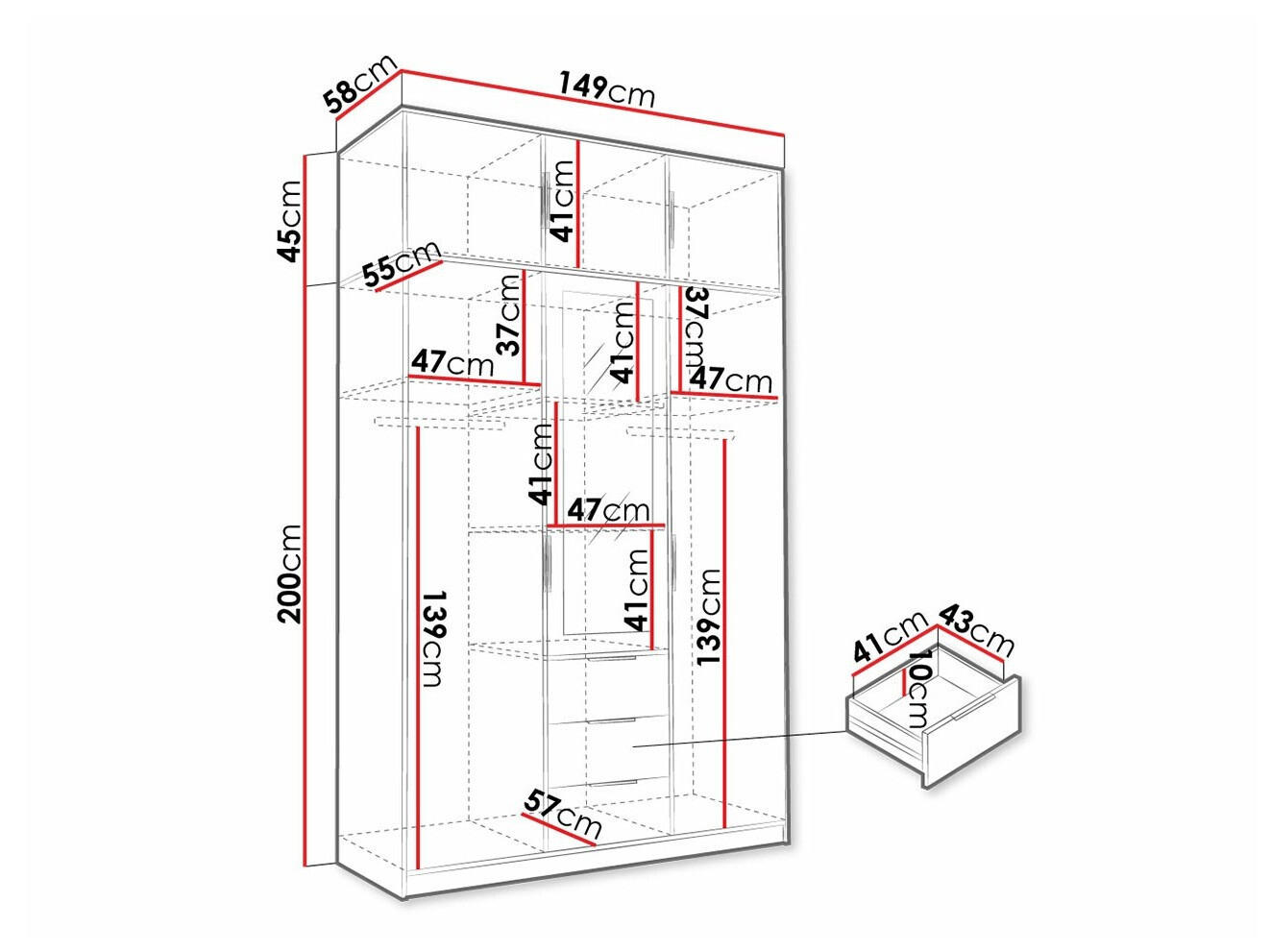 Garderobna omara Ophdome 108