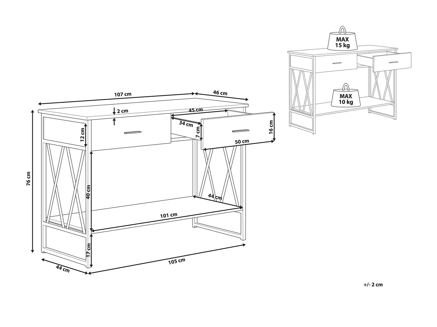 Konzolna miza Berwyn 439 (Taupe)