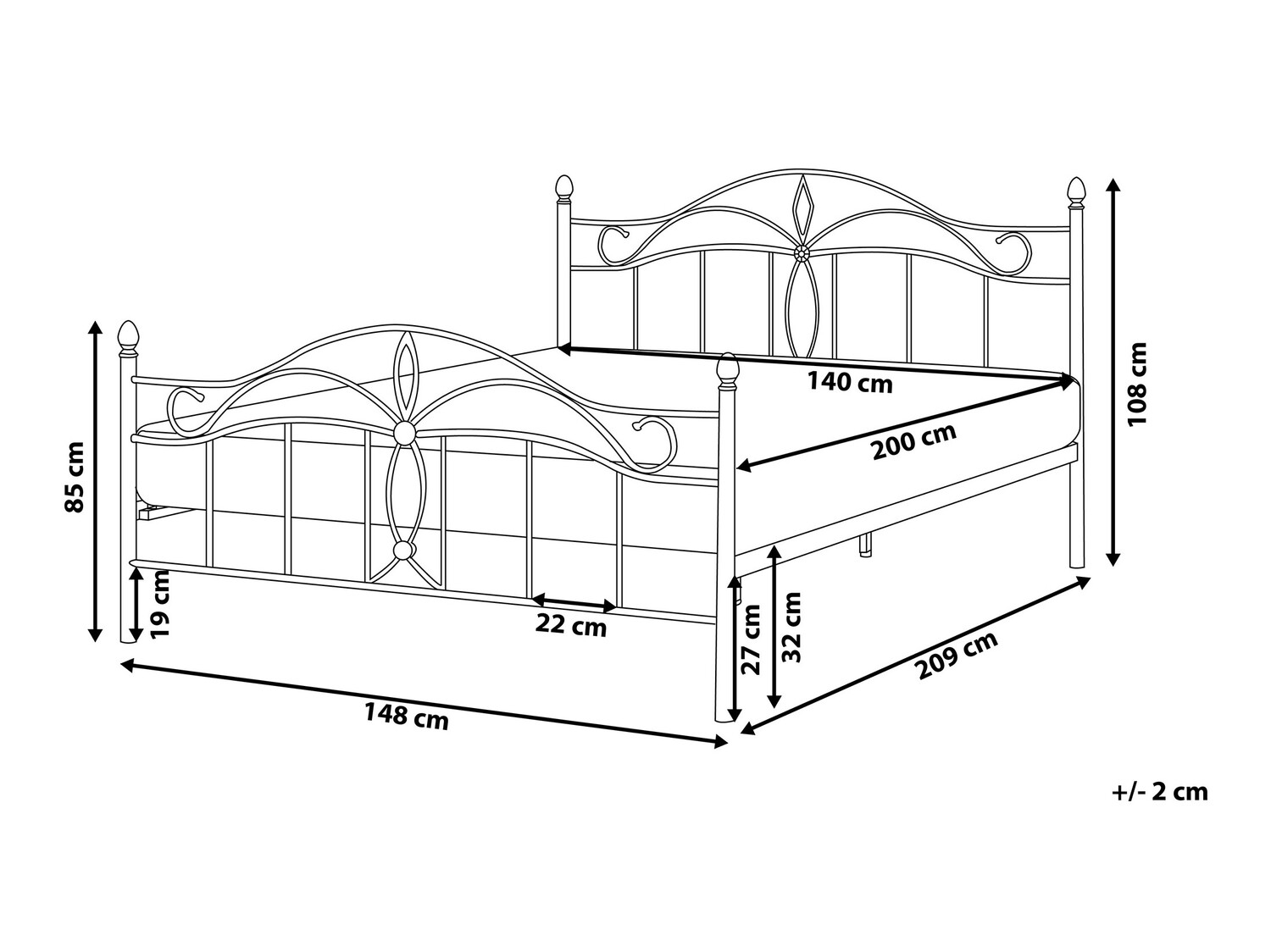 Postelja Berwyn 441 (Bela)