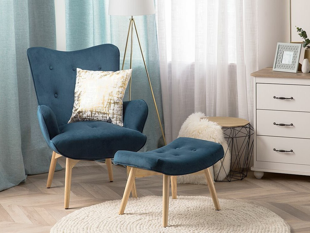 Fotelj Berwyn 450 (Modra + Svetel les)