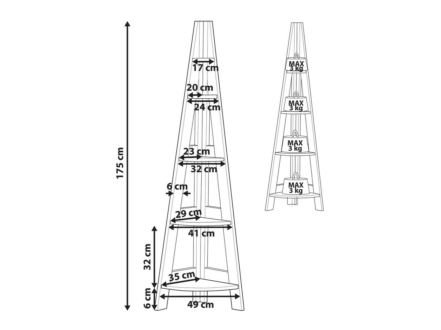 Kotna polica Berwyn 451 (Temen les + Bela)