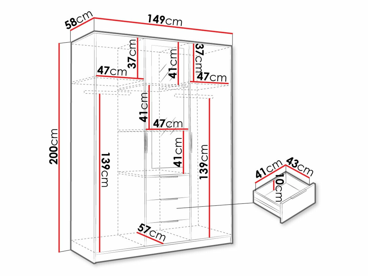 Garderobna omara Ophdome 104