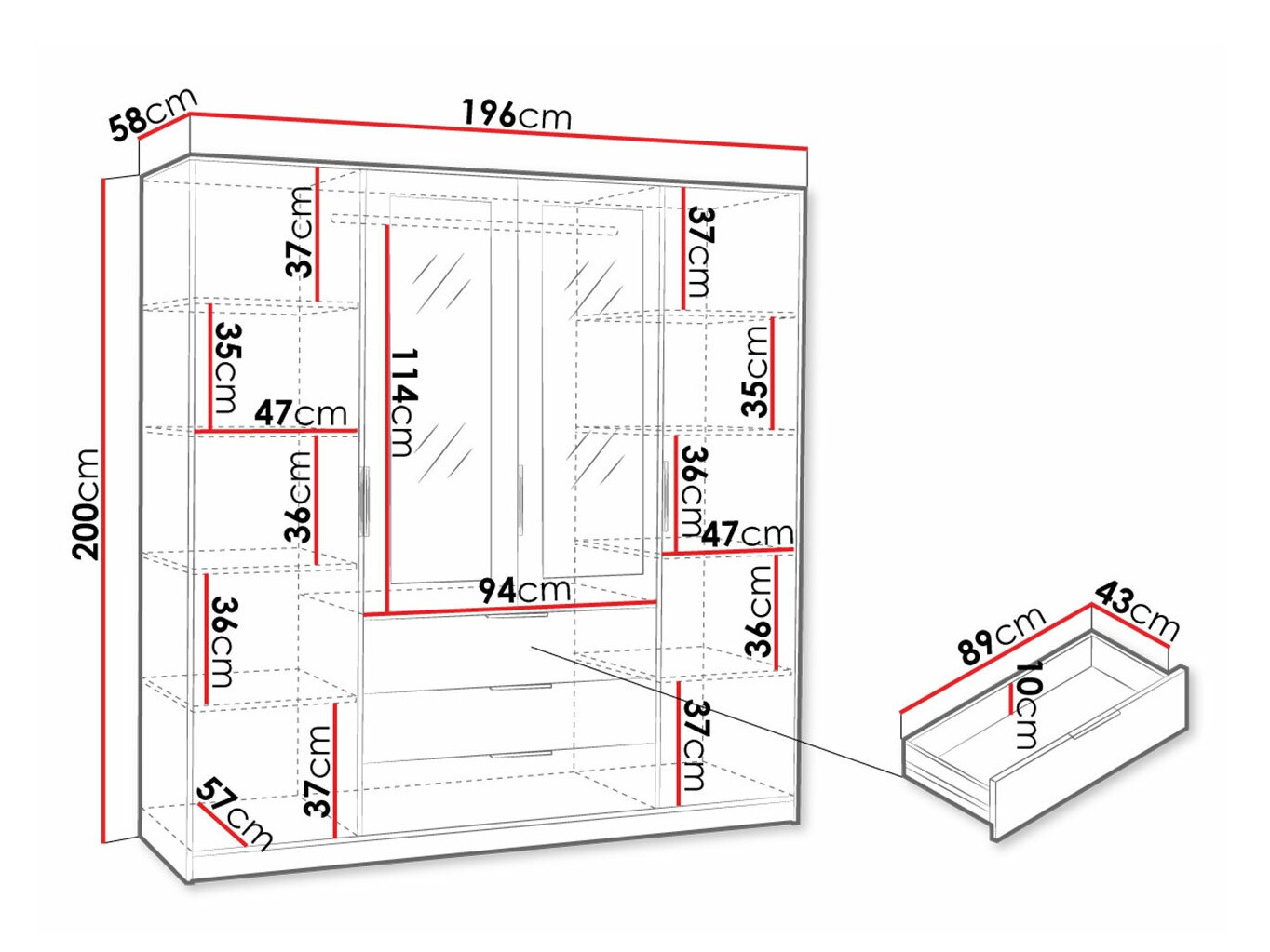 Garderobna omara Ophdome 105