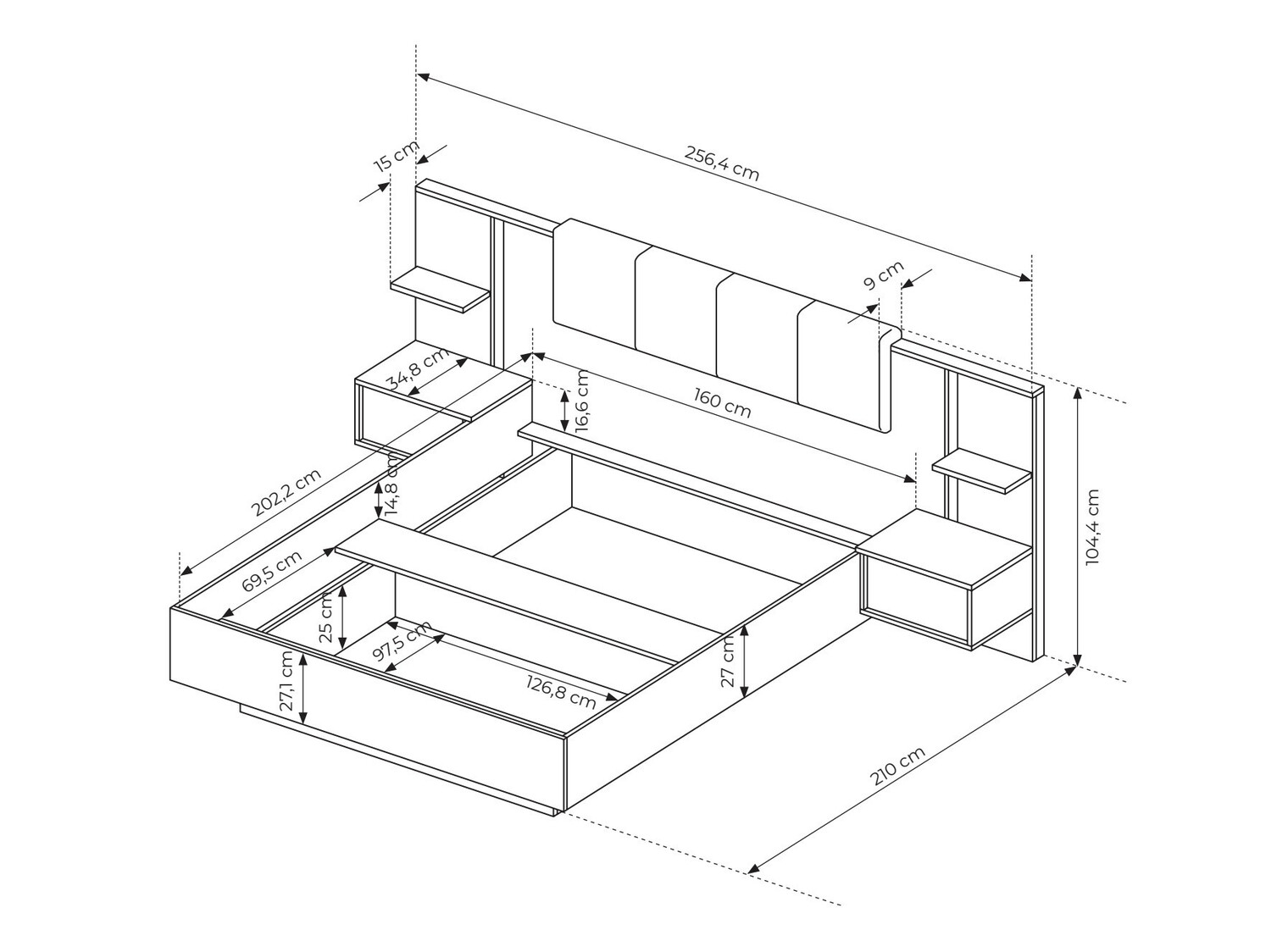 Postelja Orltoru 112 Z nočne omarice