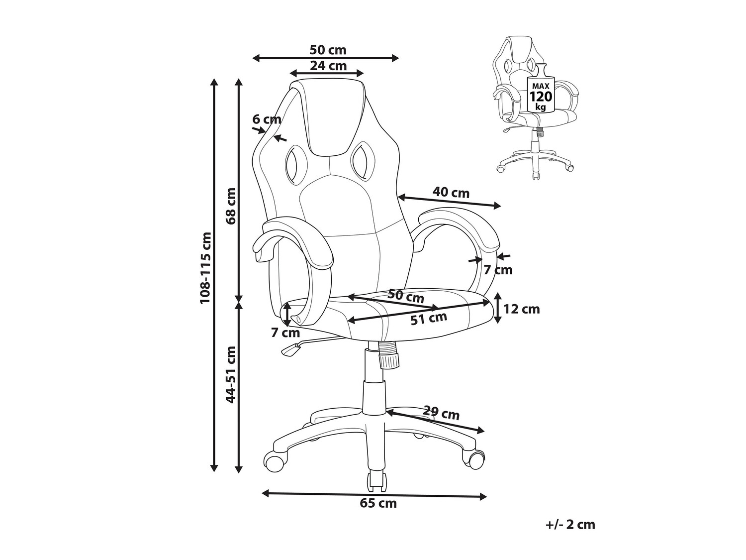 Gaming stol Berwyn 525 (Temno modra)