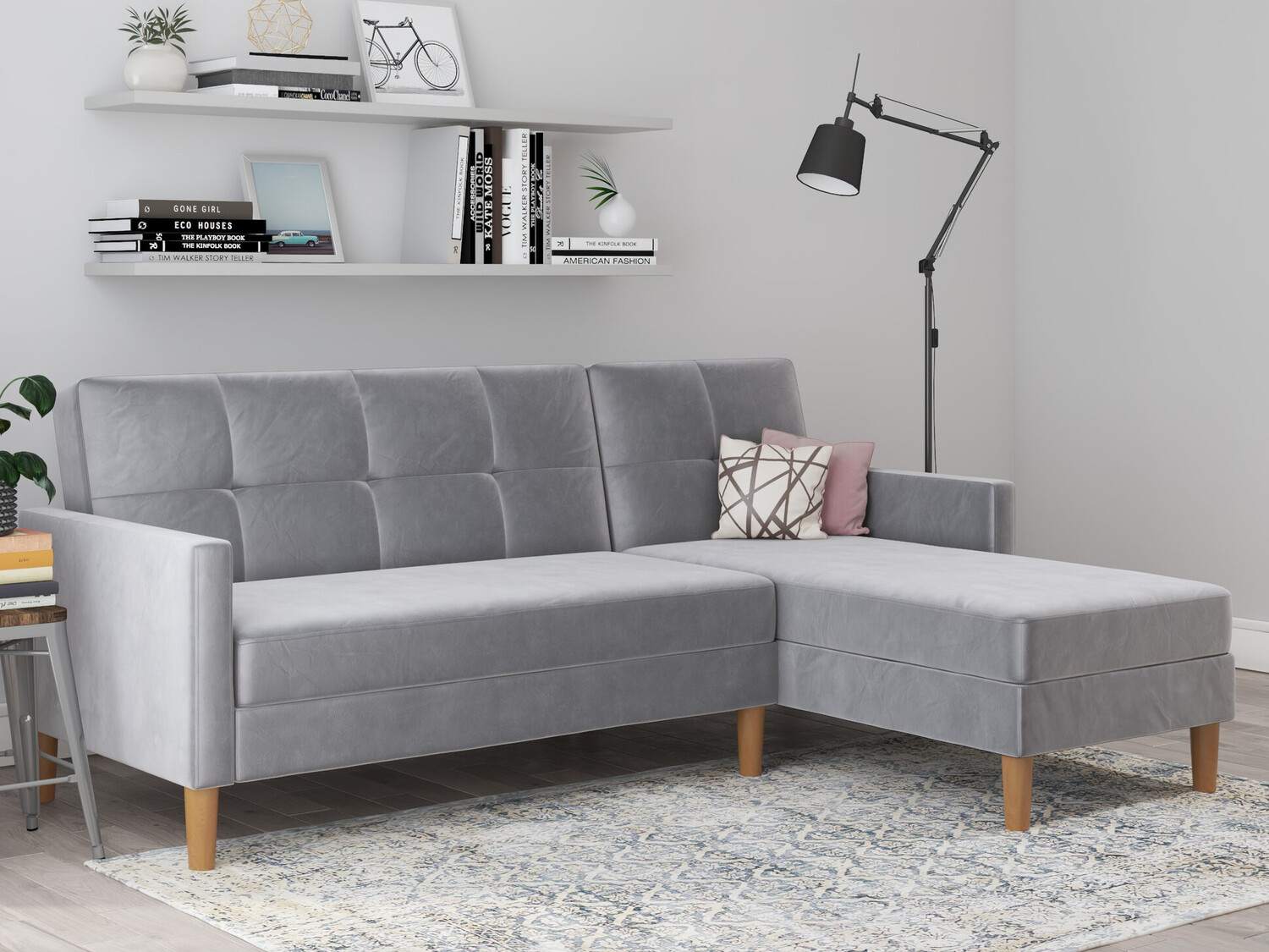 Kotna garnitura Denton 1179 (Svetlo siva)