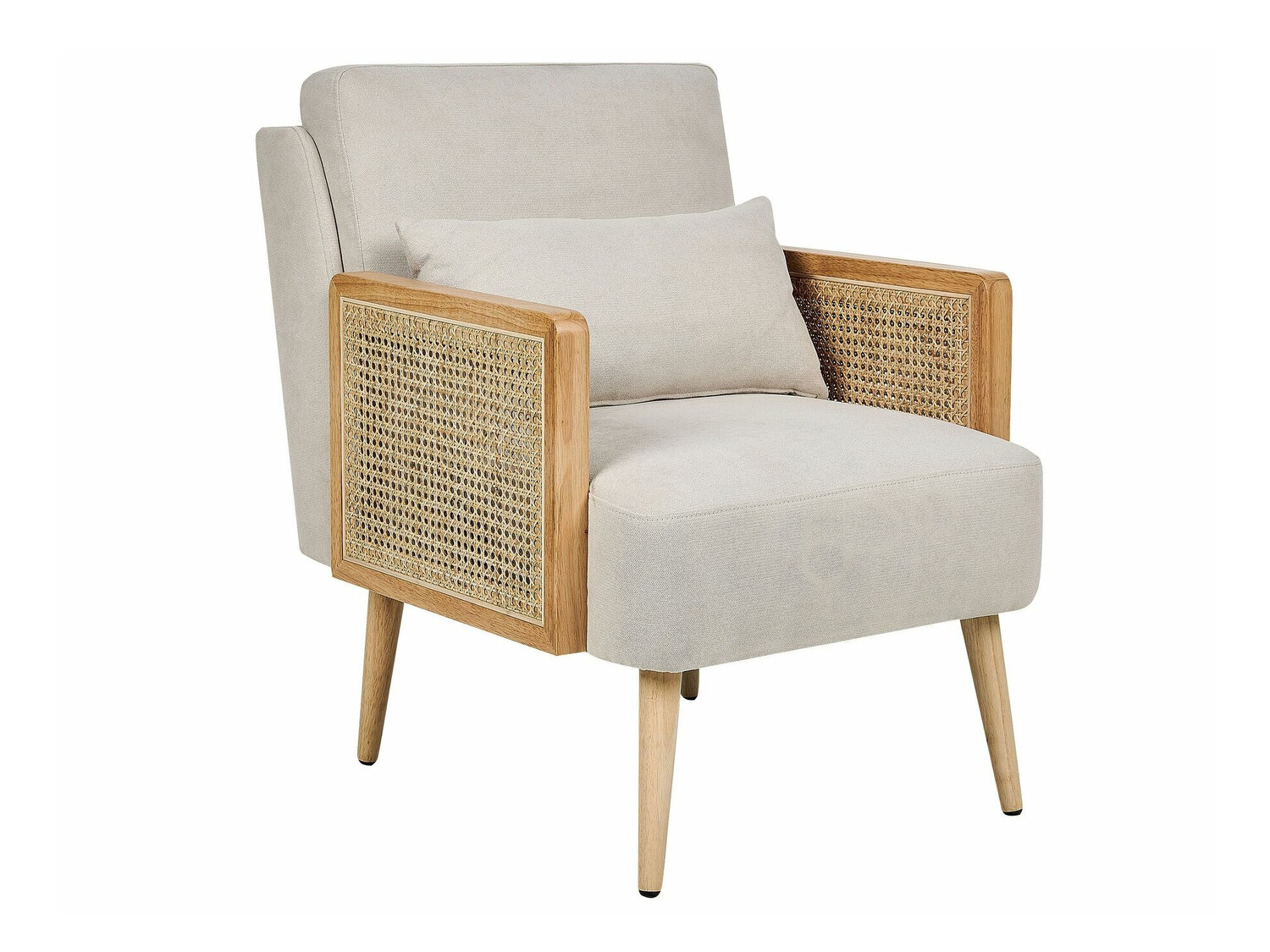 Fotelj Berwyn 2026 (Bež + Svetel les)