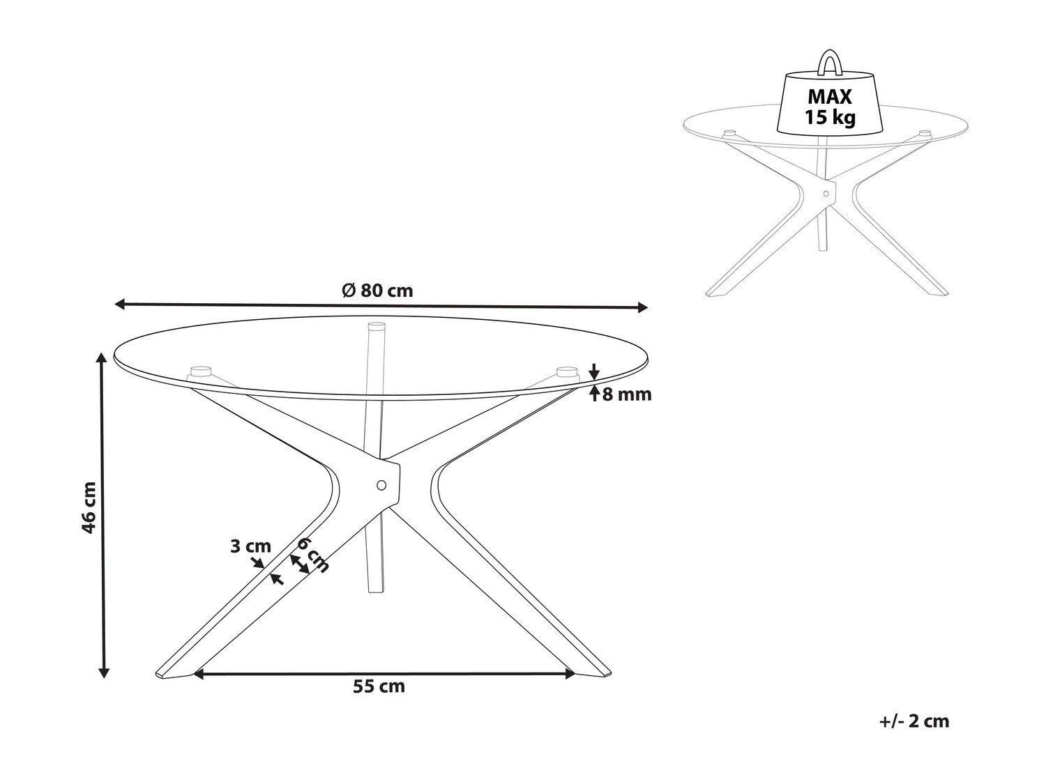 Klubska mizica Berwyn 538