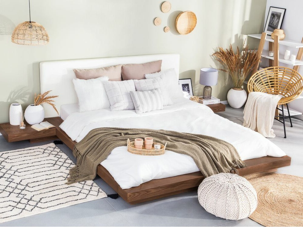 Postelja Berwyn 541 (Rjava) Z nočne omarice