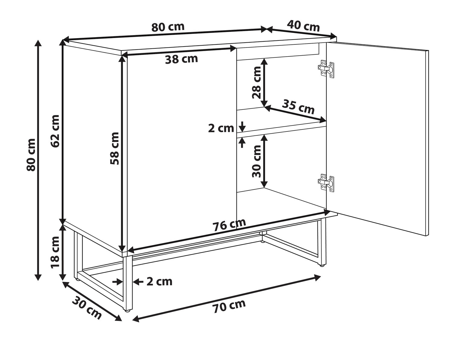 Omarica Berwyn 542 (Svetel les + Črna)