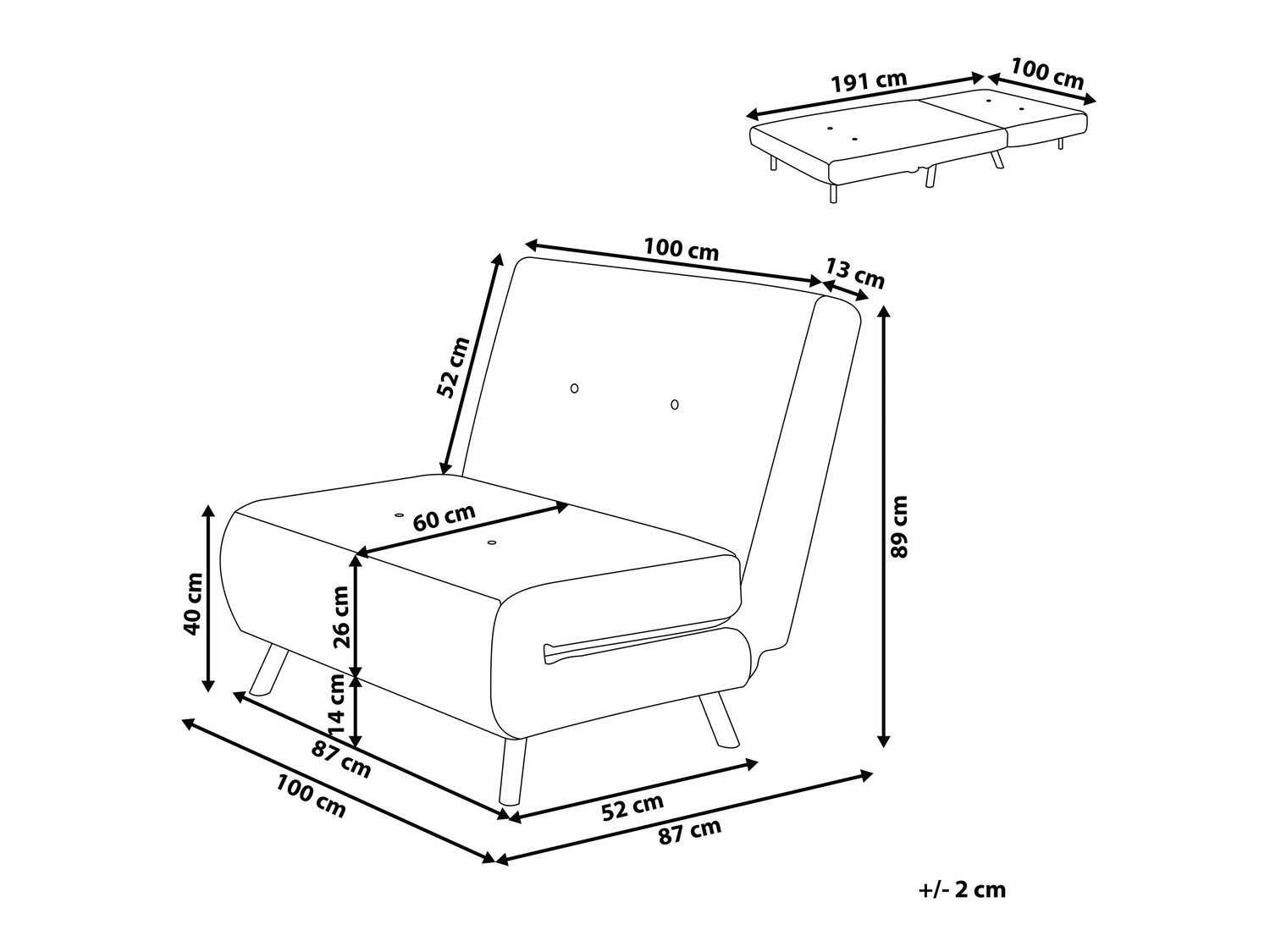 Fotelj Berwyn 574 (Rdeča)