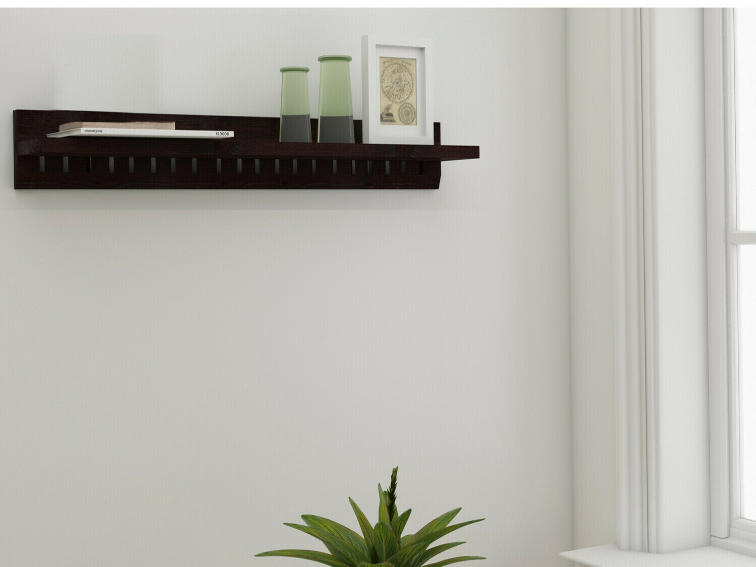Stenska polica Elbelba 108 (Temno rjava)
