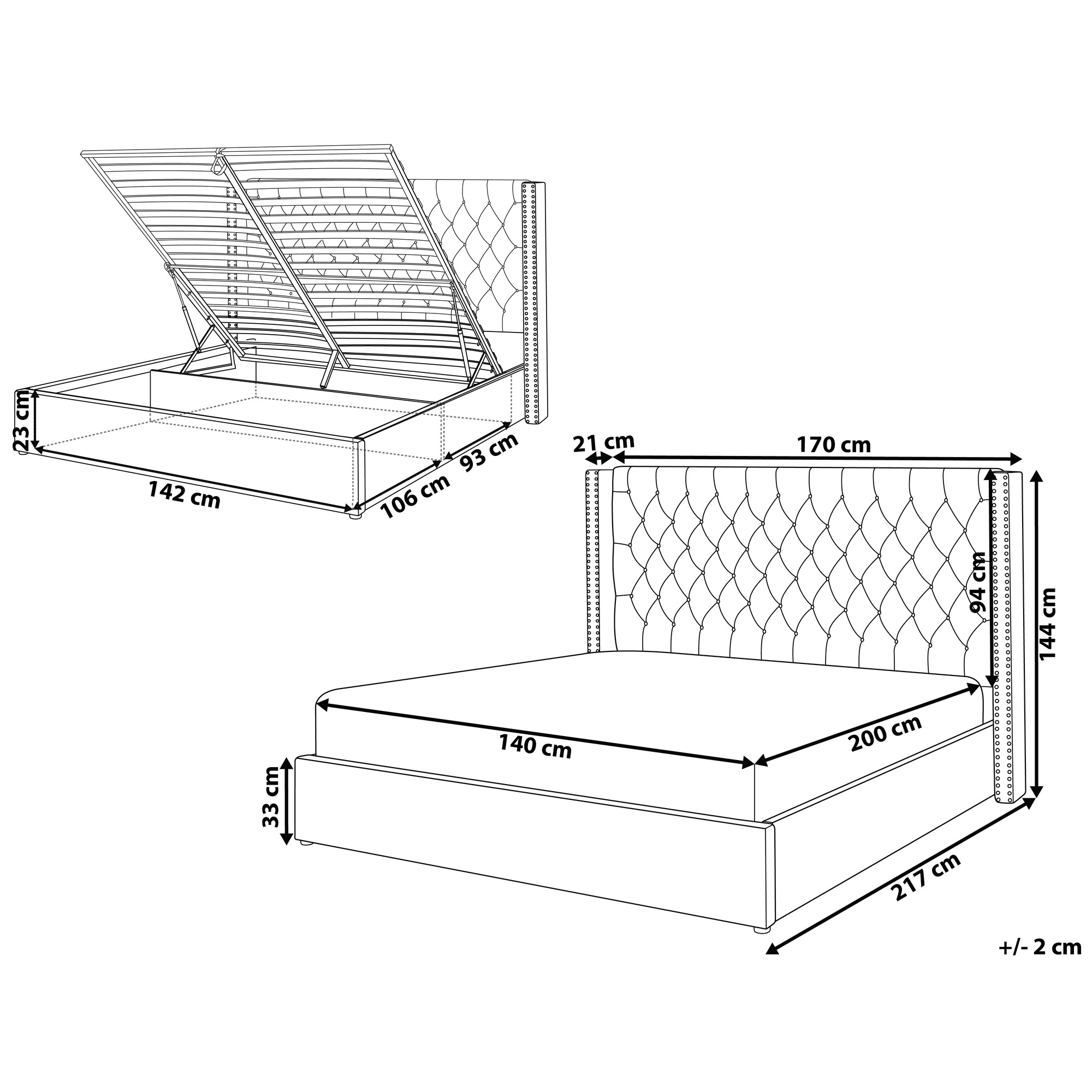 Postelja Berwyn 584 (Bež)